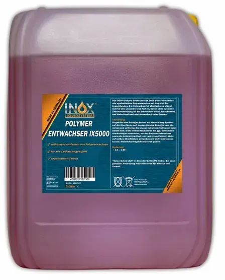 INOX Entwachser IX 5000 rot 5 L Der INOX Polymer Entwachser IX 5000 entfernt mühelos alle