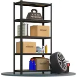 monzana Schwerlastregal Schwarz 180x90x40cm pulverbeschichtet 875kg