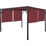 MCW Ersatzbezug für Dach Pergola Pavillon Beja 3x4m ~ bordeaux-rot