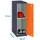 simonlocker montadas Metallschrank mini 50 x 30 x 91 cm Schwarz/Orange