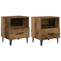 VidaXL Nachttisch 2 pcs Altholz 40 x 35 x