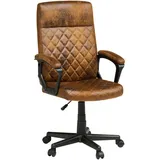 Livetastic Drehstuhl, Bronze, Metall, Kunststoff, Textil, Drehkreuz, 61x110x59 cm, inklusive Armlehnen, Arbeitszimmer, Bürostühle, Drehstühle