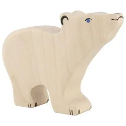 HOLZTIGER Eisbär, klein, Kopf hoch