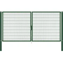 GAH Alberts Doppeltor Flexo Plus 400 cm x 200 cm Pfosten 100 cm x 100 cm Grün