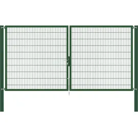 GAH Alberts Doppeltor Flexo Plus 400 cm x 200 cm Pfosten 100 cm x 100 cm Grün