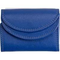 Josephine Osthoff Damen Geldbörse klein praktisch für Münzen, Scheine und Karten Herren Portemonnaie klein und slim aus 100% Echtleder, RFID Schutz (204), Farbe:Royal