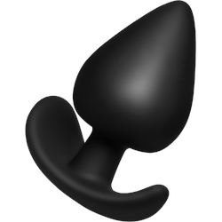 Dildo mit innenliegender Kugel aus Silikon, 7,5 cm, schwarz