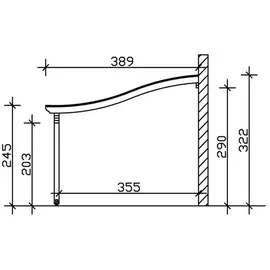SKANHOLZ Verona 434 x 389 cm schiefergrau