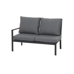 Siena Garden Gartensofa 2-Sitzer Londra , grau , Maße (cm): B: 124,5 H: 87,5 T: 74