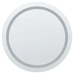 LED-Badezimmer-Spiegel COURSEULLES 79 cm 79 cm Silber