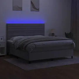 vidaXL Boxspringbett 180 x 200 cm Hellgrau
