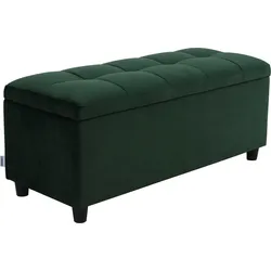 Bettbank "Abgesteppt" Sitzbänke Gr. B/H/T: 100 cm x 42,5 cm x 40 cm, Microfaser, grün Bettbänke