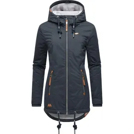 Ragwear Damen, warme Winterjacke kurz wasserdicht mit Kapuze Zuzka Winter Navy22 Gr. XXL - XXL