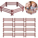 GAROMIA Pferdezaun Spielzeug, 40 Stücke Pferdezaun Zubehör Zaun für Pferde Spielzaun für Kinder Bauernhof Mini Pferd Corral Fechten Fence Set Koppel Zaun Panel für Micro Landschaft Deko