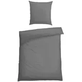 SCHIESSER Ella Uni Dunkelgrau 135 x 200 cm + 80 x 80 cm