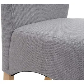 Mendler Esszimmerstuhl Latina Stoff hellgrau 2er Set