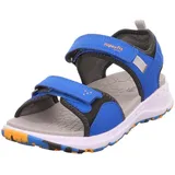 superfit Criss Cross Sandale, Blau/Orange 8000, 40 EU