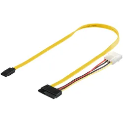 Goobay 68175, SATA III, SATA 7-pin, SATA 7-pin + 15-pin, Männlich/Männlich, Schw