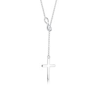 Elli Y-Kette Kreuz Infinity Symbol 925 Silber Ketten Damen