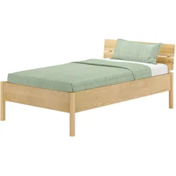 Erst-Holz Metallfreies Einzelbett Esche Massivholz 120x200 in drei Höhen V-60.90-12K