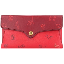 Fossil Heritage Clutch Tasche Leder 17 cm red velvet Rot Damen 