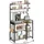 VASAGLE Standregal mit Steckdosen 40 x 90 x 165,5 cm Greige meliert-tintenschwarz