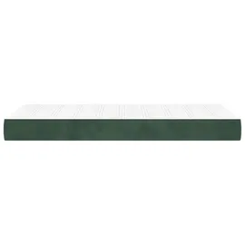 vidaXL Taschenfederkernmatratze Dunkelgrün 90 x 200 cm H3