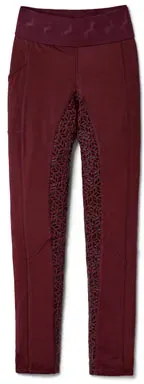 Tchibo - Kinder-Grip-Vollbesatz-Reittight - Bordeaux - Kinder - Gr.: 134/140 - rot - 134/140