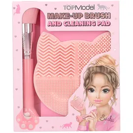 DEPESCHE 13253 TOPModel - Beauty and Me, in Rosa, mit Make-Up Pinsel und Pinsel-Reinigungsmatte in Katzen Form