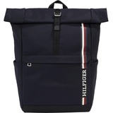 Tommy Hilfiger TH Monotype Rolltop Backpack (Space Blue),