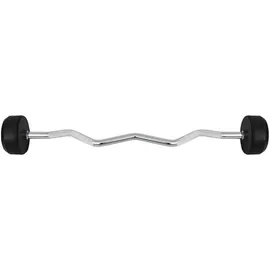 HMS GSL-50 Curlstange gummibeschichtet 50 kg schwarz/silber