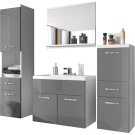 WELLTIME Badmöbel-Set ELDA 5-tlg. Grau