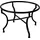 Marrakesch Orient & Mediterran Interior Mosaiktisch Gestell 80cm, 75cm hoch - Schwarz