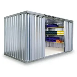 Materialcontainer 4.00m verzinkt montiert