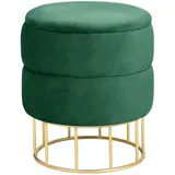 Akord Pouf Elza Samt 37 x 42 cm Grün