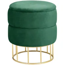 Akord Pouf Elza Samt 37 x 42 cm Grün