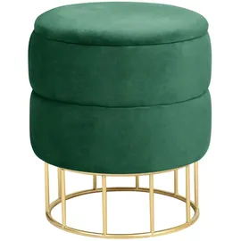 Akord Pouf Elza Samt 37 x 42 cm Grün