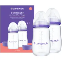 Lansinoh Babyflaschen mit NaturalWave Sauger Gr. M, 240 ml 2 St.