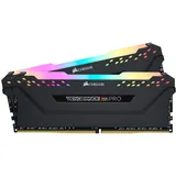 Corsair Vengeance RGB PRO schwarz DIMM Kit 16GB, DDR4-3000, CL15-17-17-35 (CMW16GX4M2C3000C15)