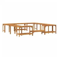 vidaXL Quadratische Outdoor Hot Tub Umrandung braun 250 x 250 cm