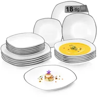 Sänger Bilgola Tafelservice 18-tlg. weiß mit schwarzen Akzenten