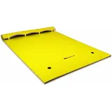 Goplus - 270x180cm Wasserhängematte mit Kissen, Schwimmbett ohne Inflation bis zu 300 kg Belastbar, Aufrollbare Schwimmmatte aus xpe, Schwimmfloß