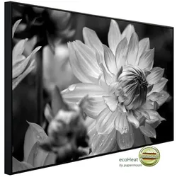 papermoon Infrarotheizung »EcoHeat - Blume Schwarz + Weiss«, Matt-Effekt - bunt