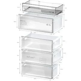 Bosch Serie 4 KGN49VICT Kühl-Gefrierkombination (440 l, 2030 mm hoch, Inox-antifingerprint)