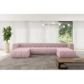 altdecor Wohnlandschaft modulares Sofa Joren-U2 - 410x177x70 cm Rosa