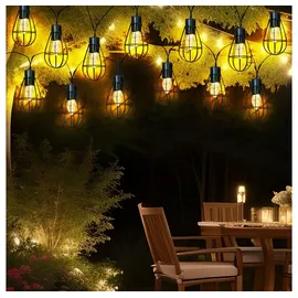 Nowa Lichterkette LED 200 cm Metall Rost 20x warmweiß