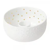 räder Punkte Kerzenständer weiß