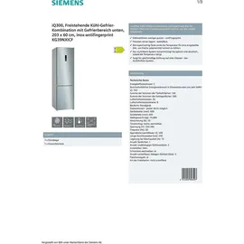 Siemens iQ300 KG39NXICF