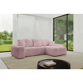 altdecor Ecksofa Cord 2-Sitzer Rosa