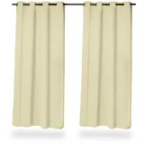 Relaxdays Vorhänge, 2er Set, Beige,